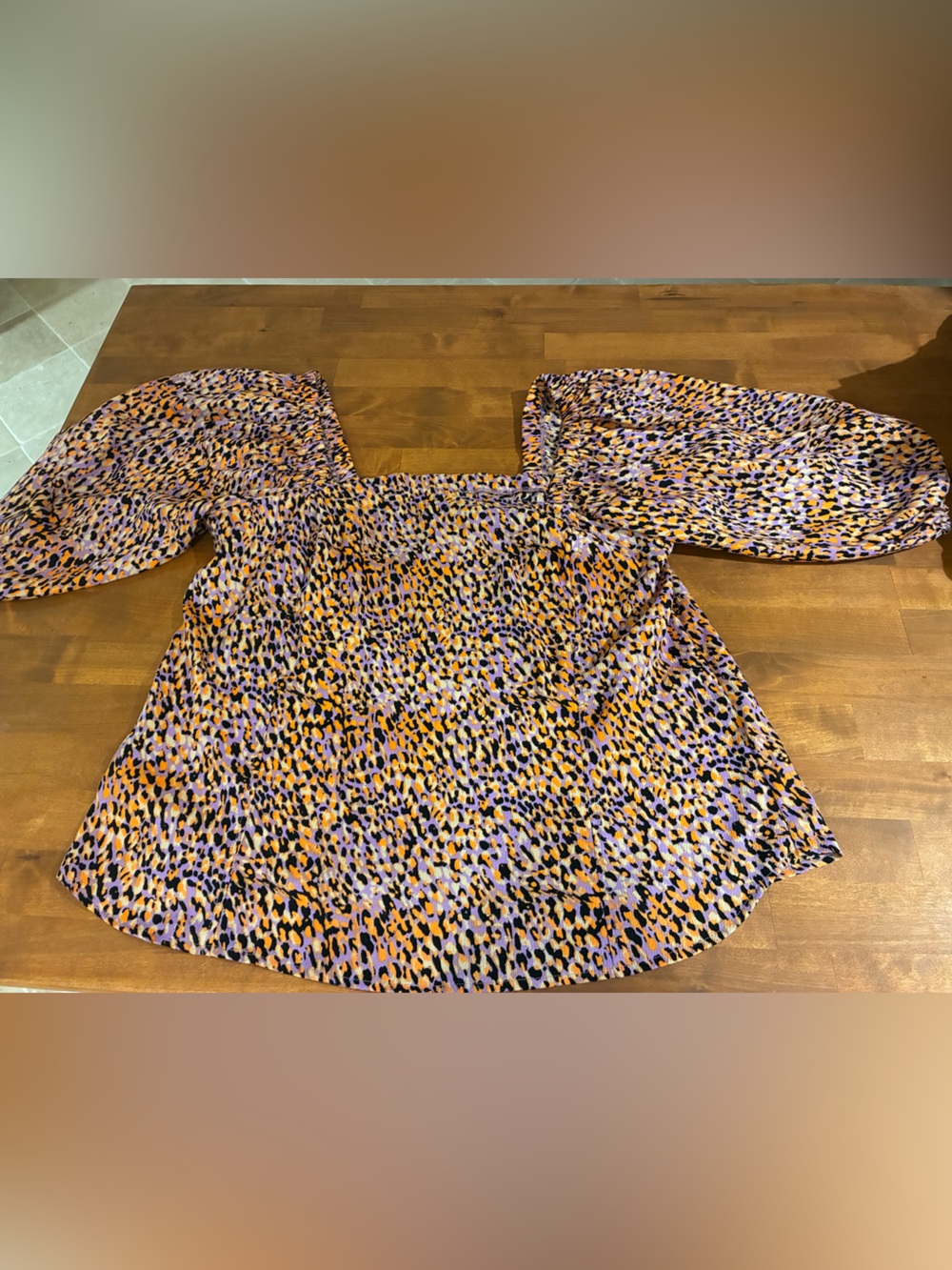 Scoop patterned blouse